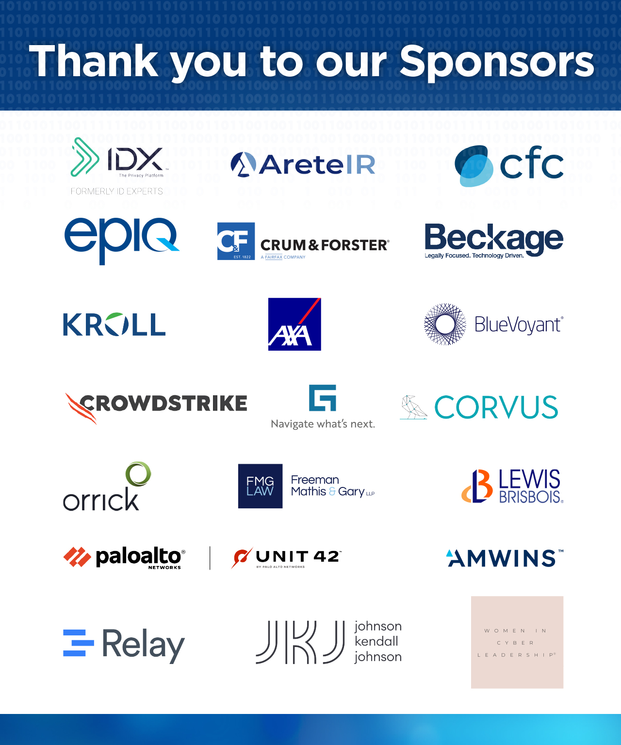 CRA 2021 sponsors