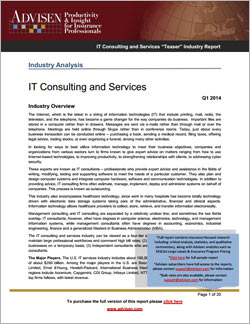 IT Consulting and Services Industry Report Sample PDF