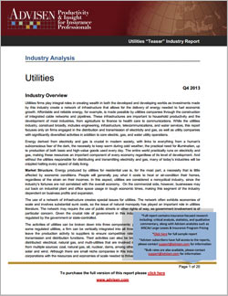 Utilities Industry Report Sample PDF